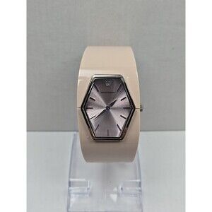 Emporio Armani Womens AR7370 Pink Catwalk Bangle Resin Quartz Watch New Battery